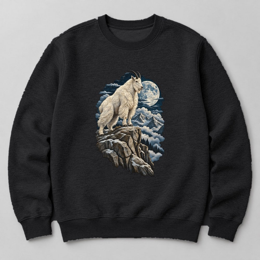 Mountain Goat Peak Sweatshirt in Black