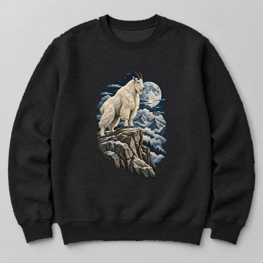 Mountain Goat Peak Sweatshirt in Black