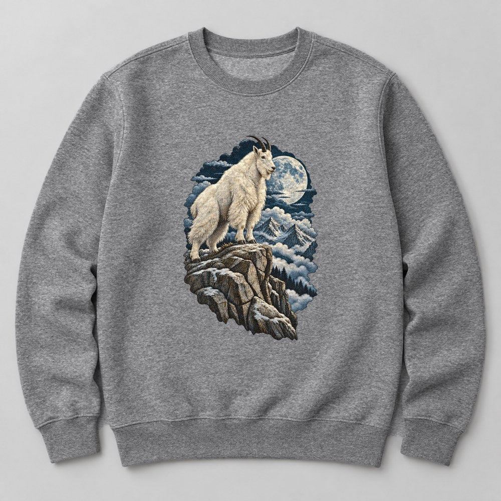 Mountain Goat Peak Sweatshirt in Heather Grey