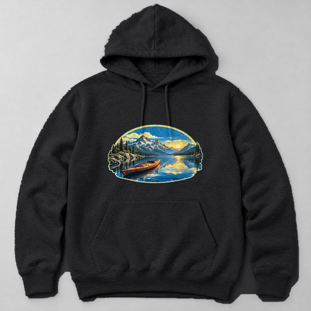 Kayak Lake Hoodie in Black