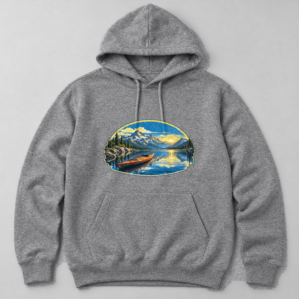 Kayak Lake Hoodie in Heather Grey