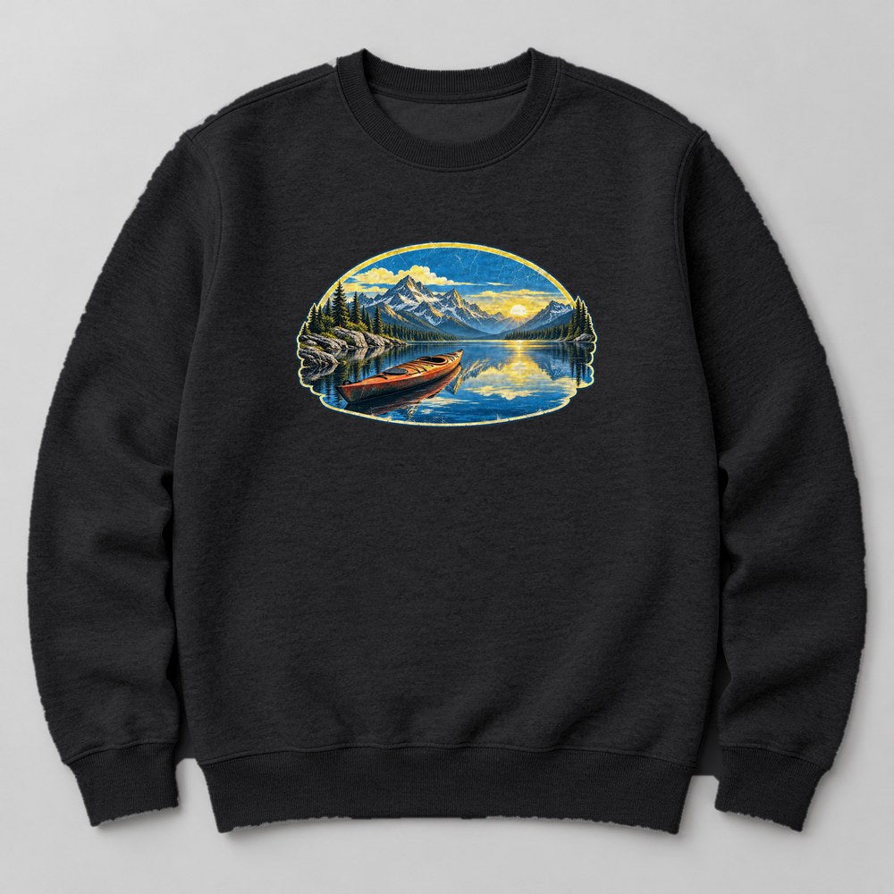 Kayak Lake Sweatshirt in Black