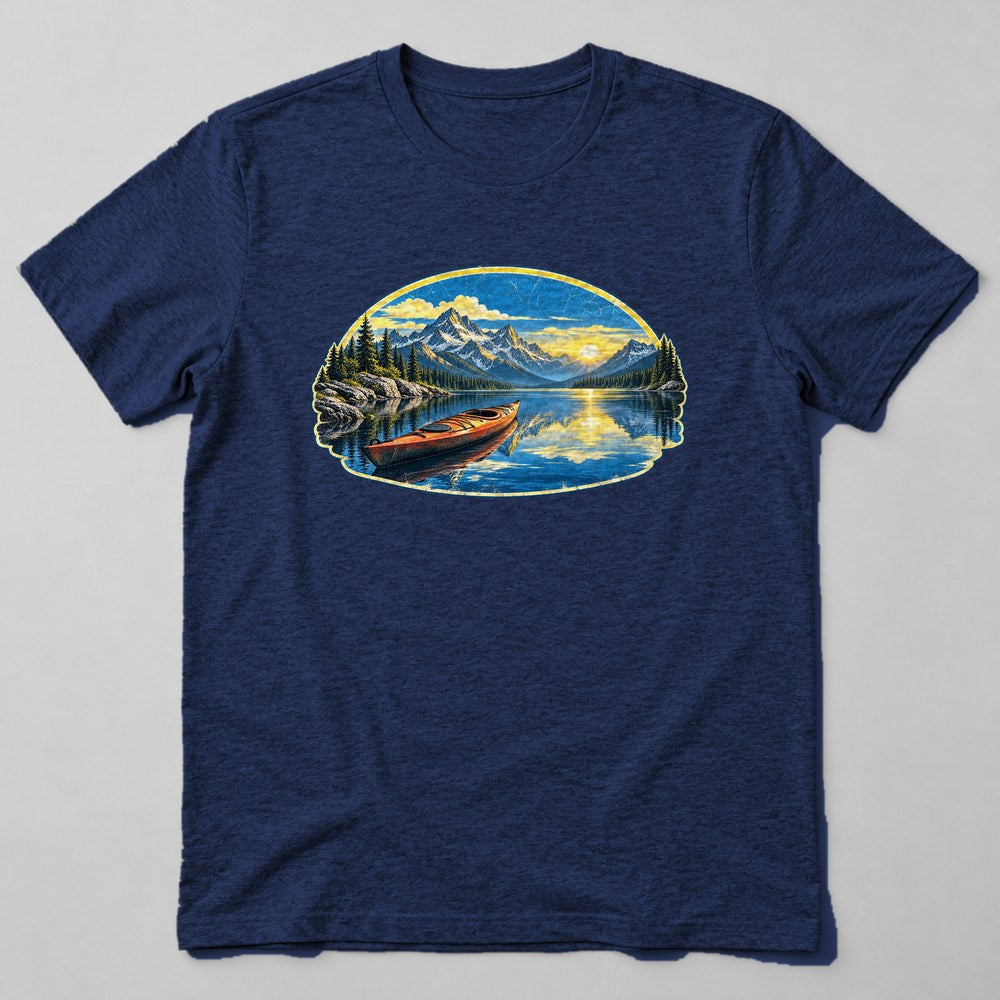 Kayak Lake T-Shirt in Navy