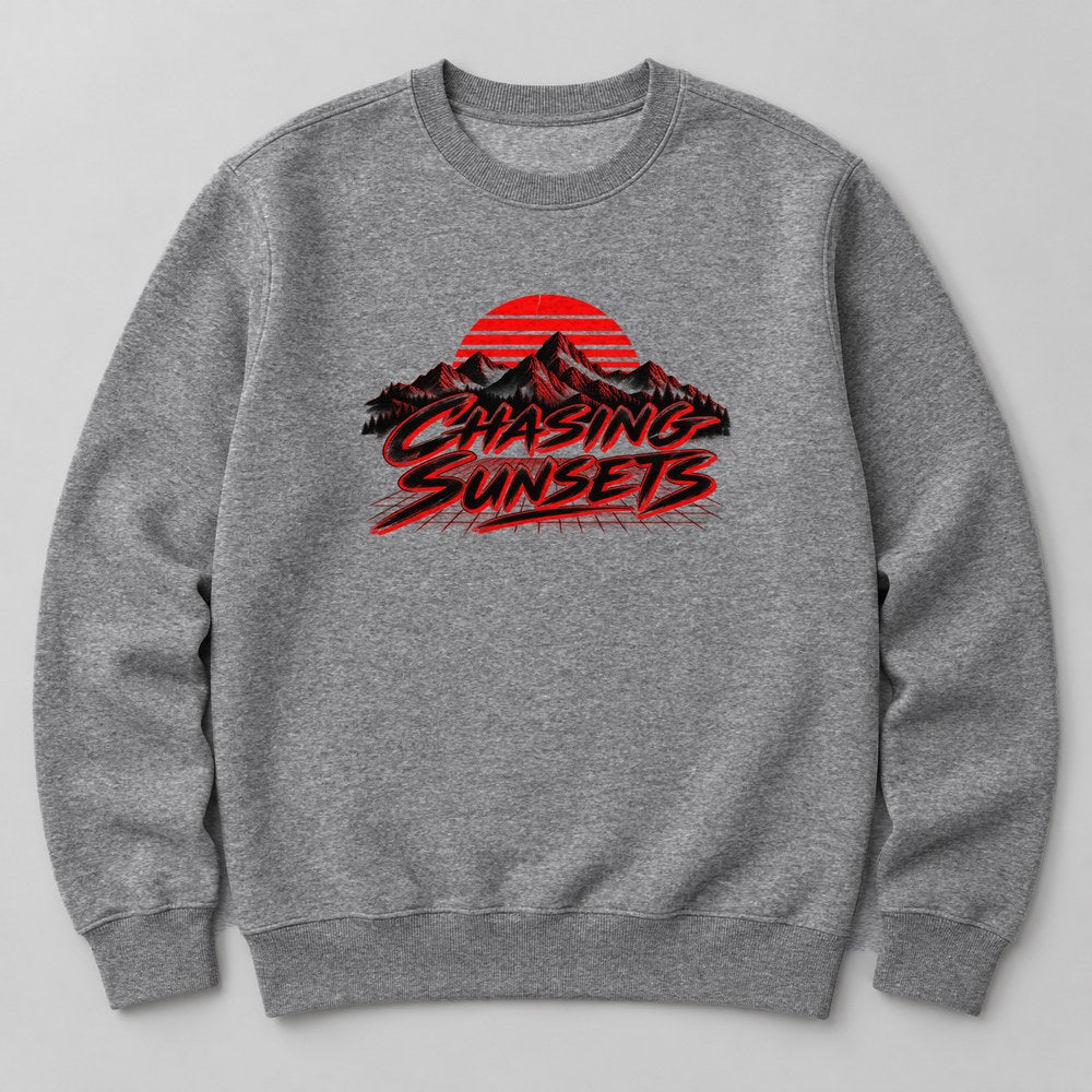 Chasing Sunsets Sweatshirt in Heather Grey