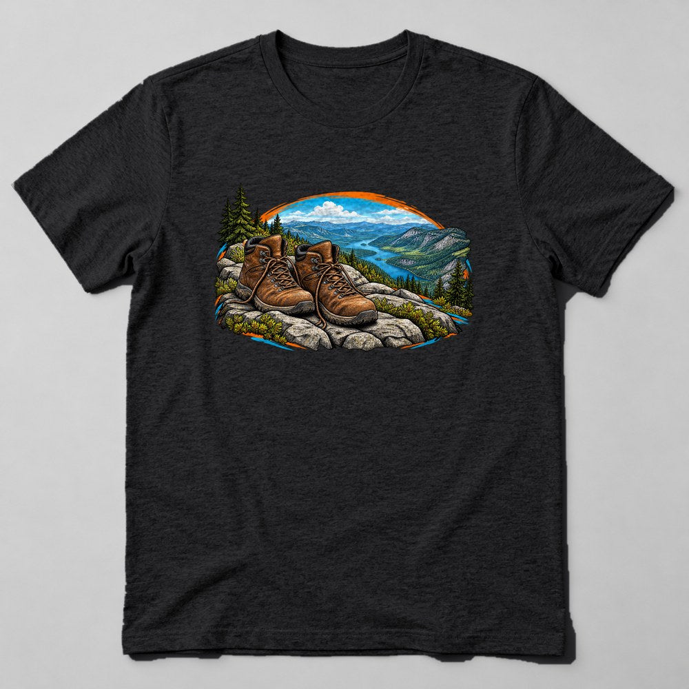 Hiking Boots Trail T-Shirt in Black