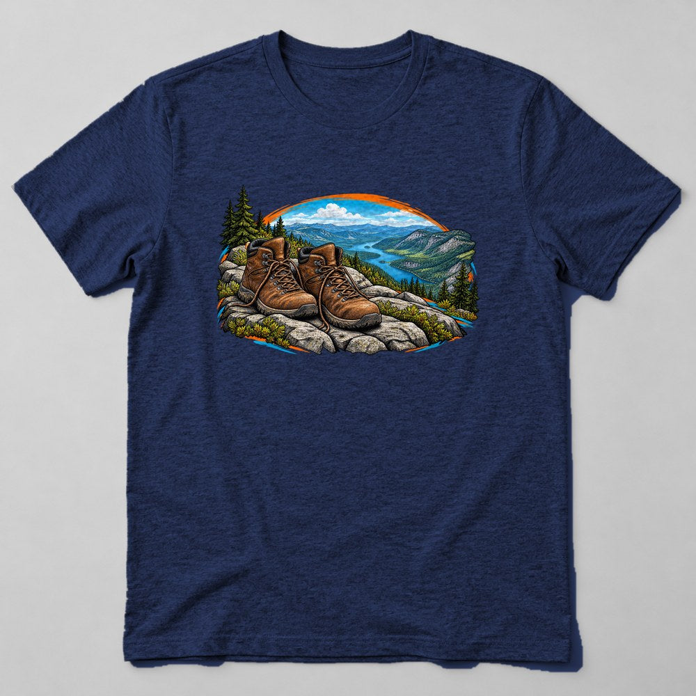 Hiking Boots Trail T-Shirt in Navy