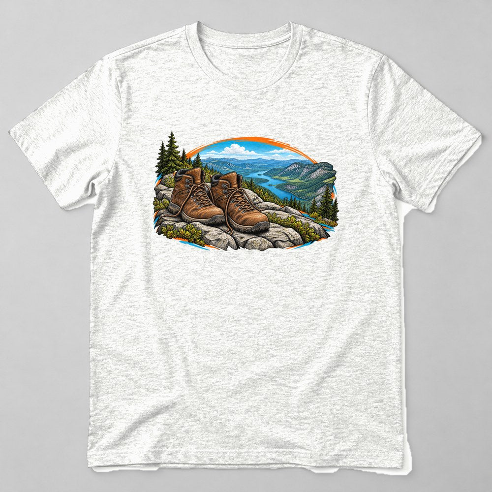 Hiking Boots Trail T-Shirt in White