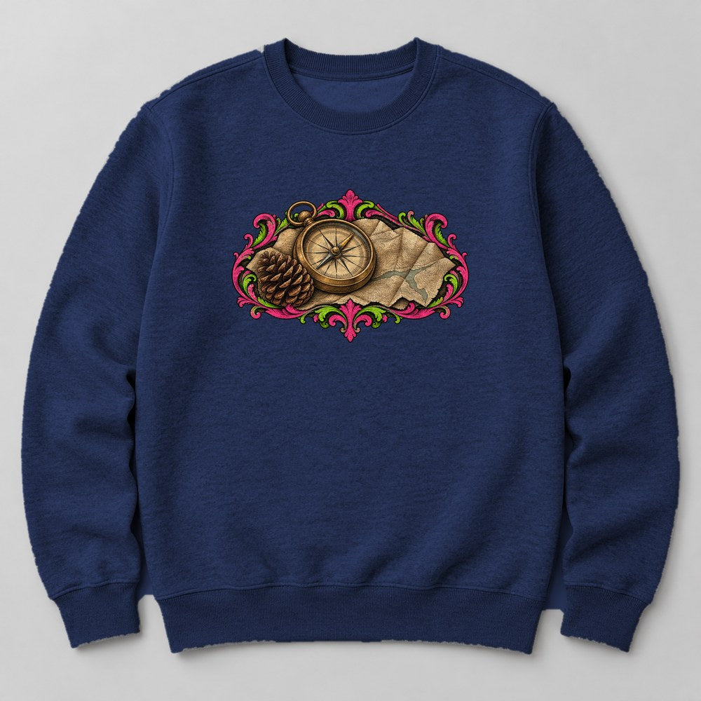 Compass Map Sweatshirt in Navy