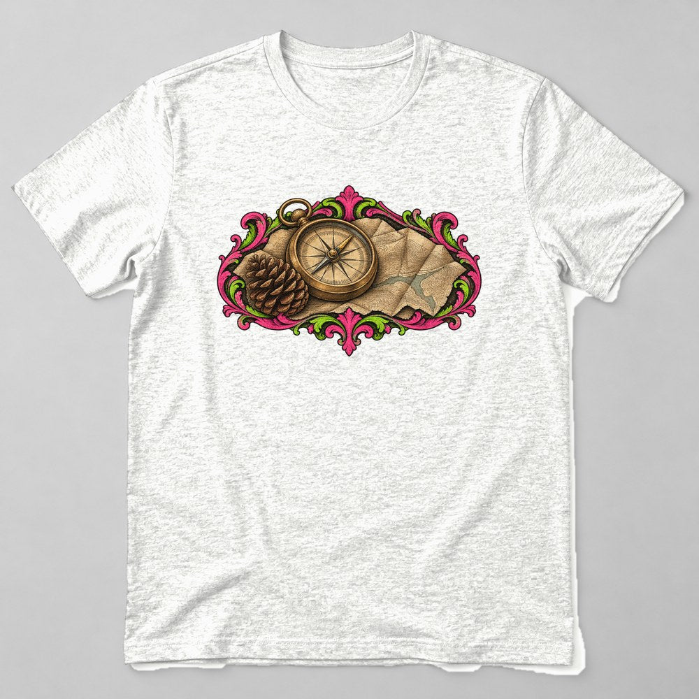 Compass Map T-Shirt in White