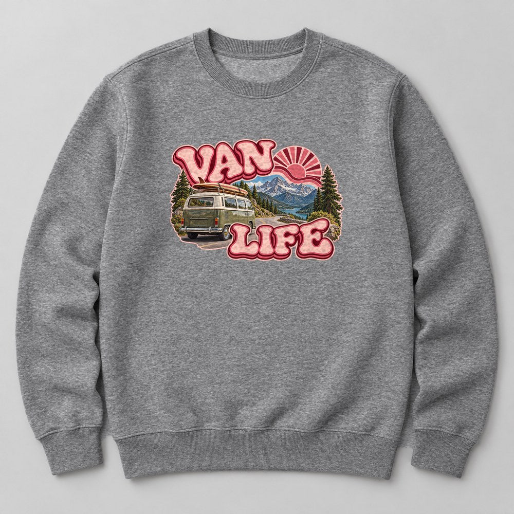 Van Life Sweatshirt in Heather Grey