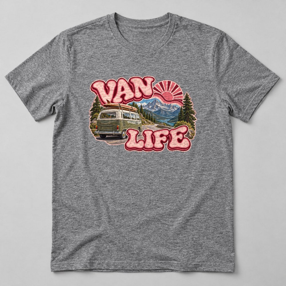 Van Life T-Shirt in Heather Grey
