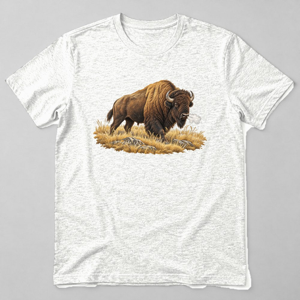 Bison Yellow Grass T-Shirt in White