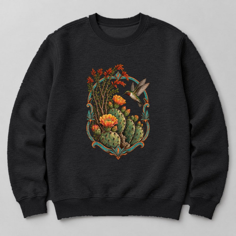 Desert Bloom Sweatshirt in Black