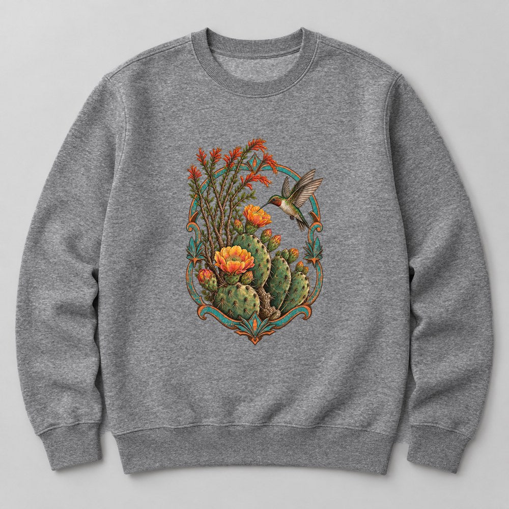 Desert Bloom Sweatshirt in Heather Grey