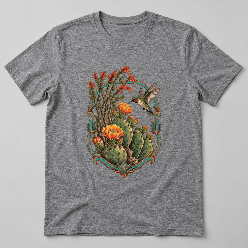 Desert Bloom T-Shirt in Heather Grey