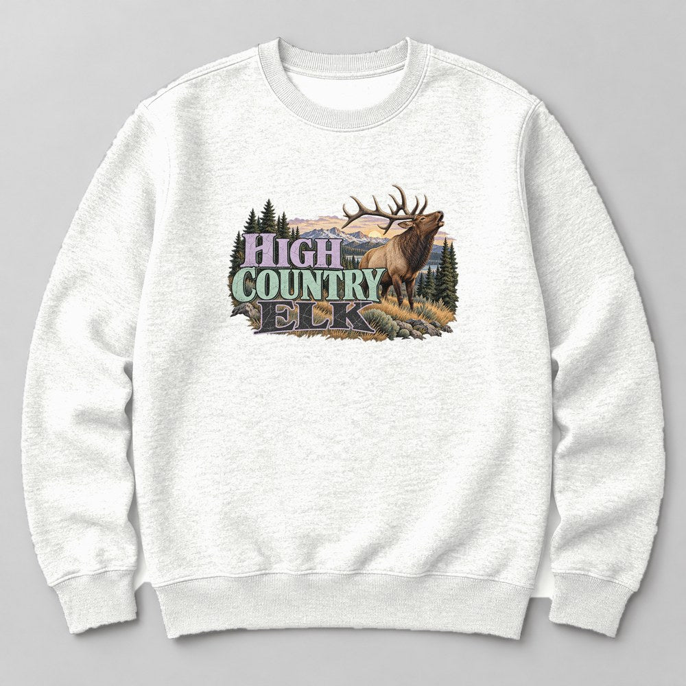High Country Elk Sweatshirt in White