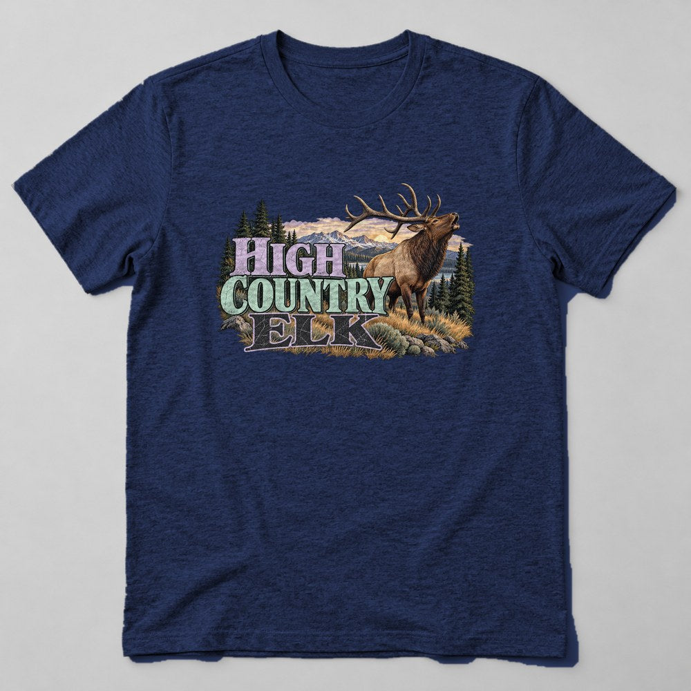 High Country Elk T-Shirt in Navy