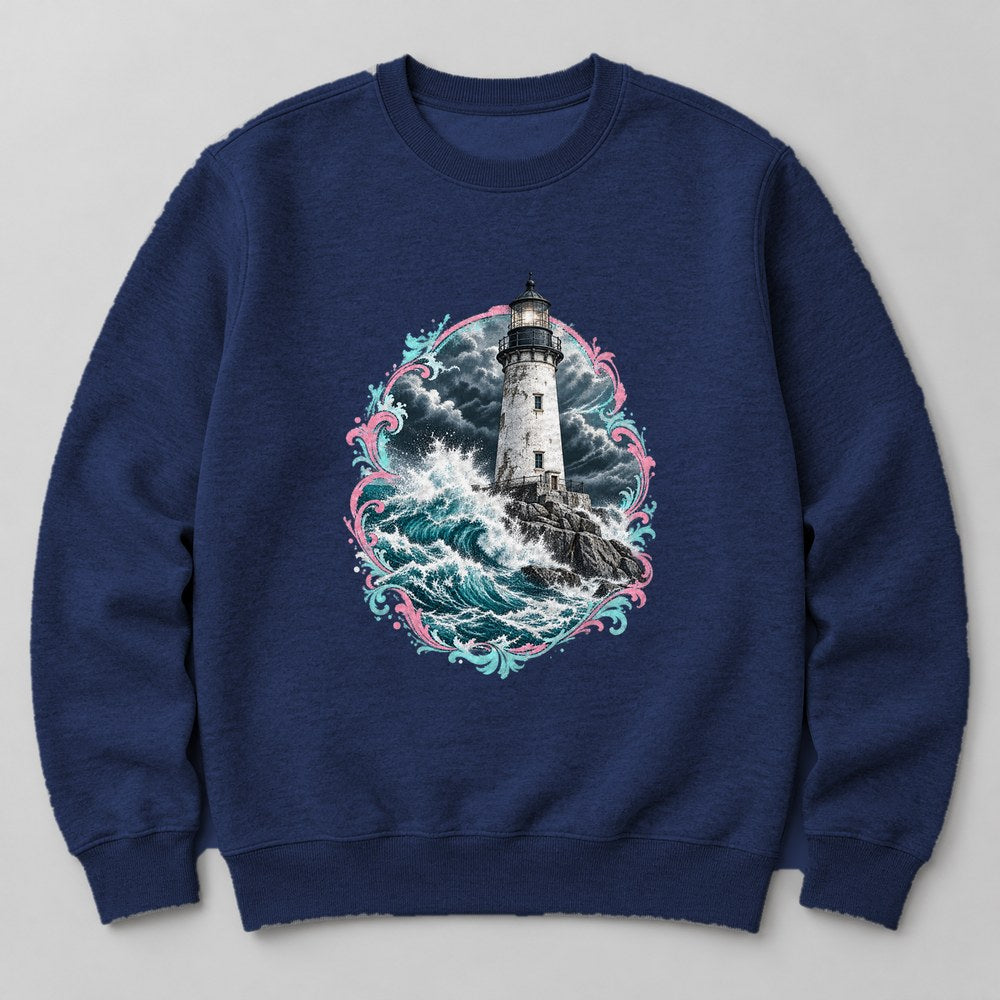 Lighthouse Storm Sweatshirt in Navy