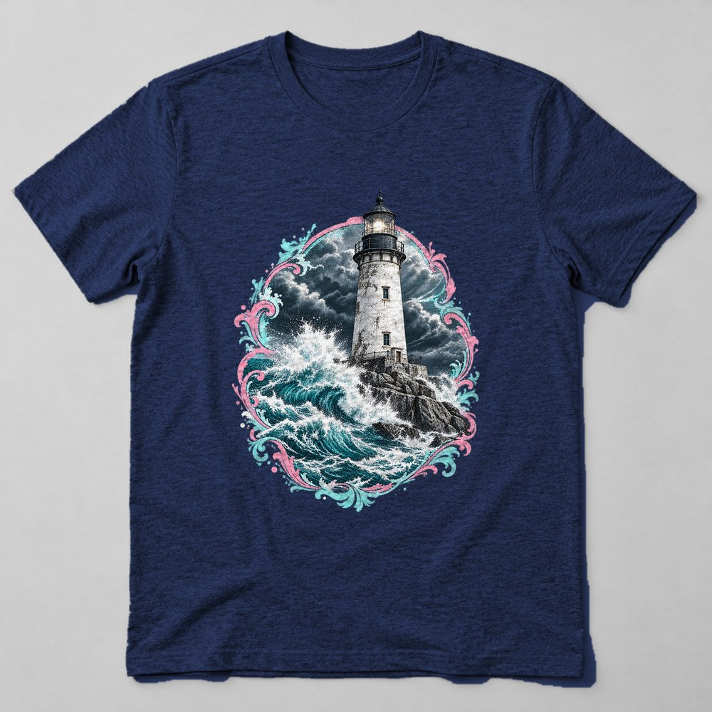 Lighthouse Storm T-Shirt in Navy