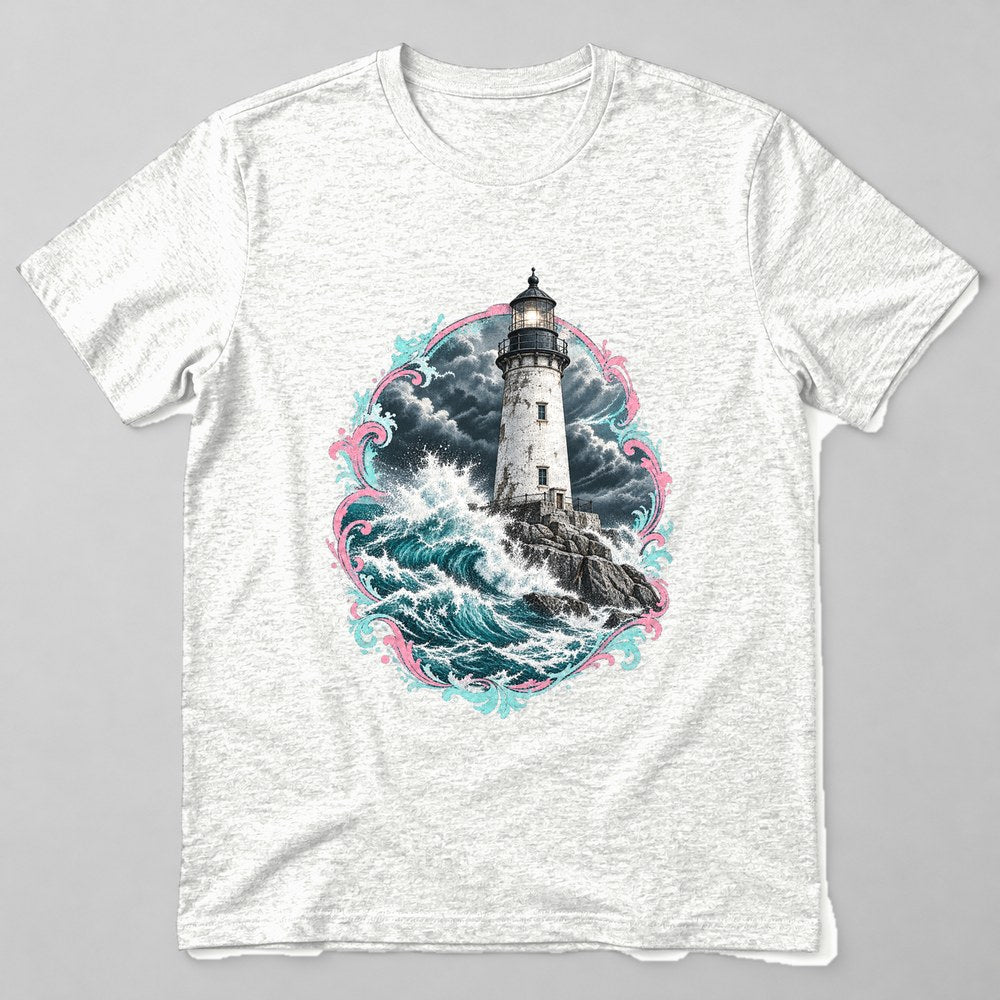 Lighthouse Storm T-Shirt in White