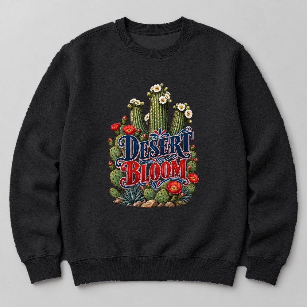 Desert Bloom Sweatshirt in Black