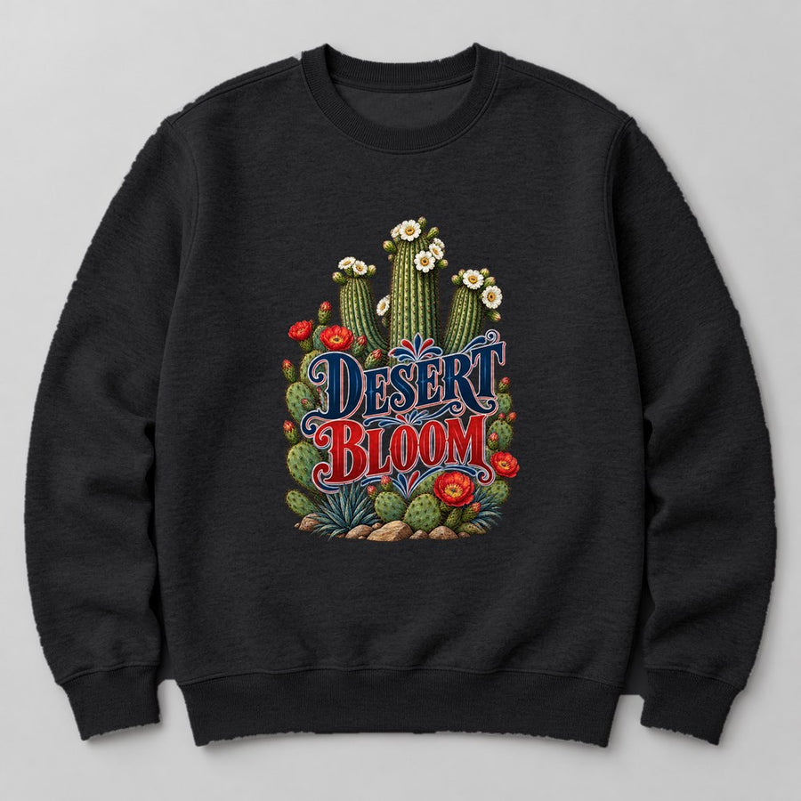 Desert Bloom Sweatshirt in Black