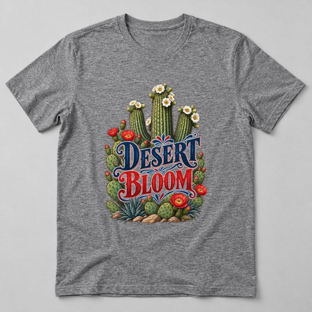 Desert Bloom T-Shirt in Heather Grey
