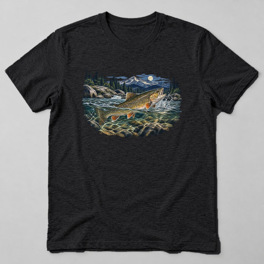 Trout Stream T-Shirt in Black