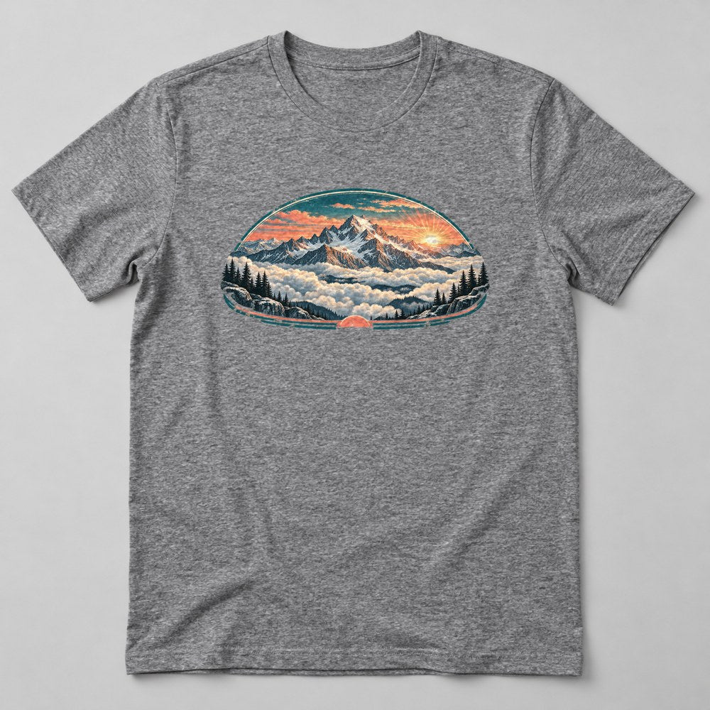 Sunrise Summit T-Shirt in Heather Grey
