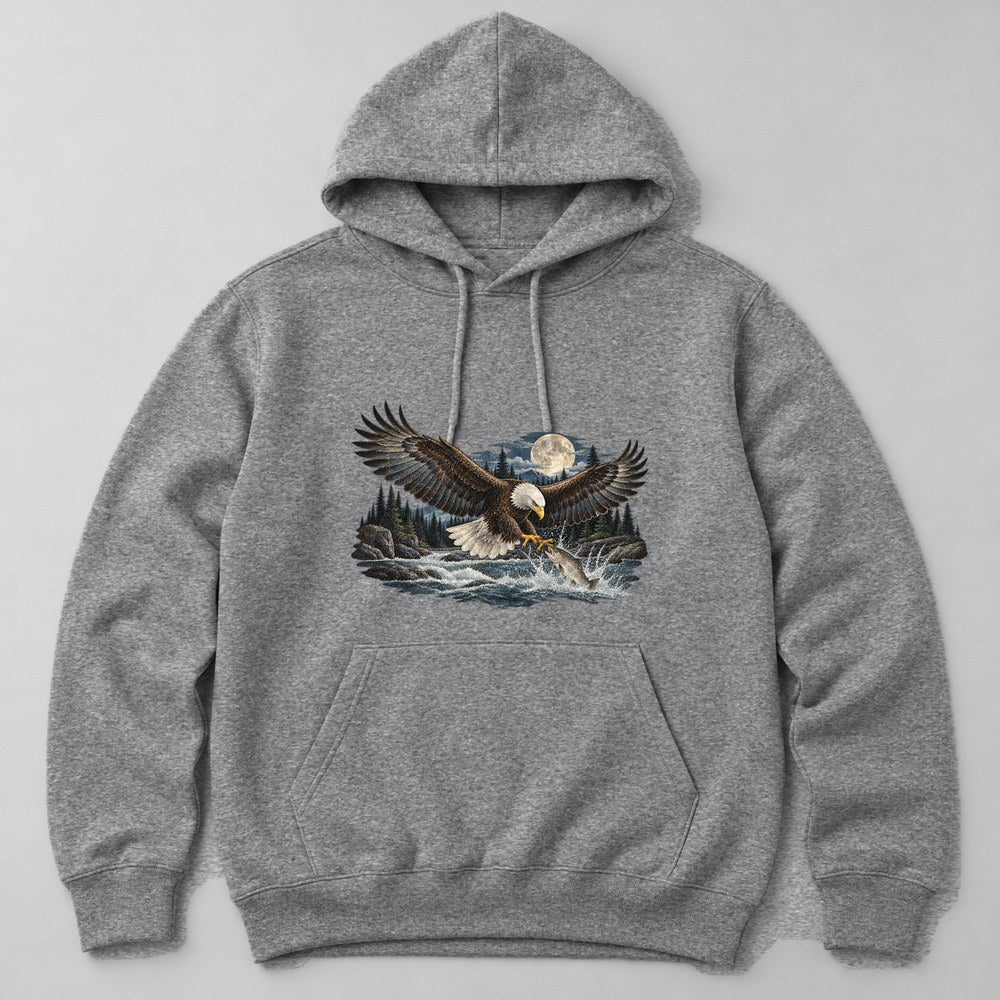 Bald Eagle River Hoodie in Heather Grey