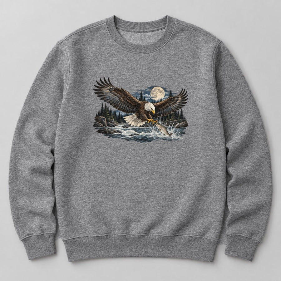 Bald Eagle River Sweatshirt in Heather Grey