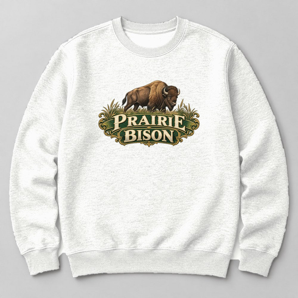Prairie Bison Sweatshirt in White
