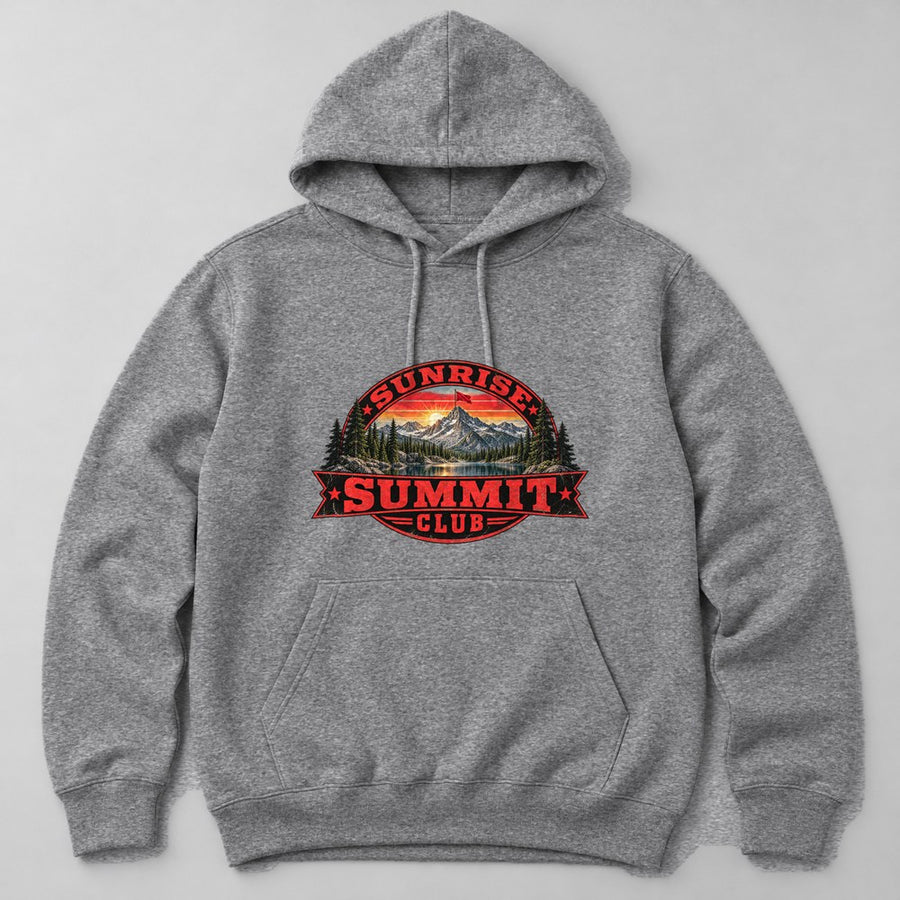 Sunrise Summit Club Hoodie in Heather Grey