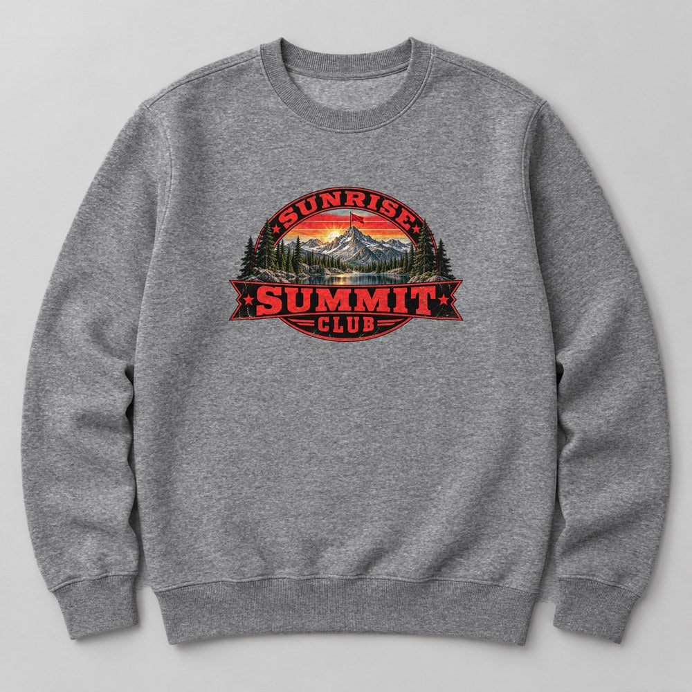 Sunrise Summit Club Sweatshirt in Heather Grey