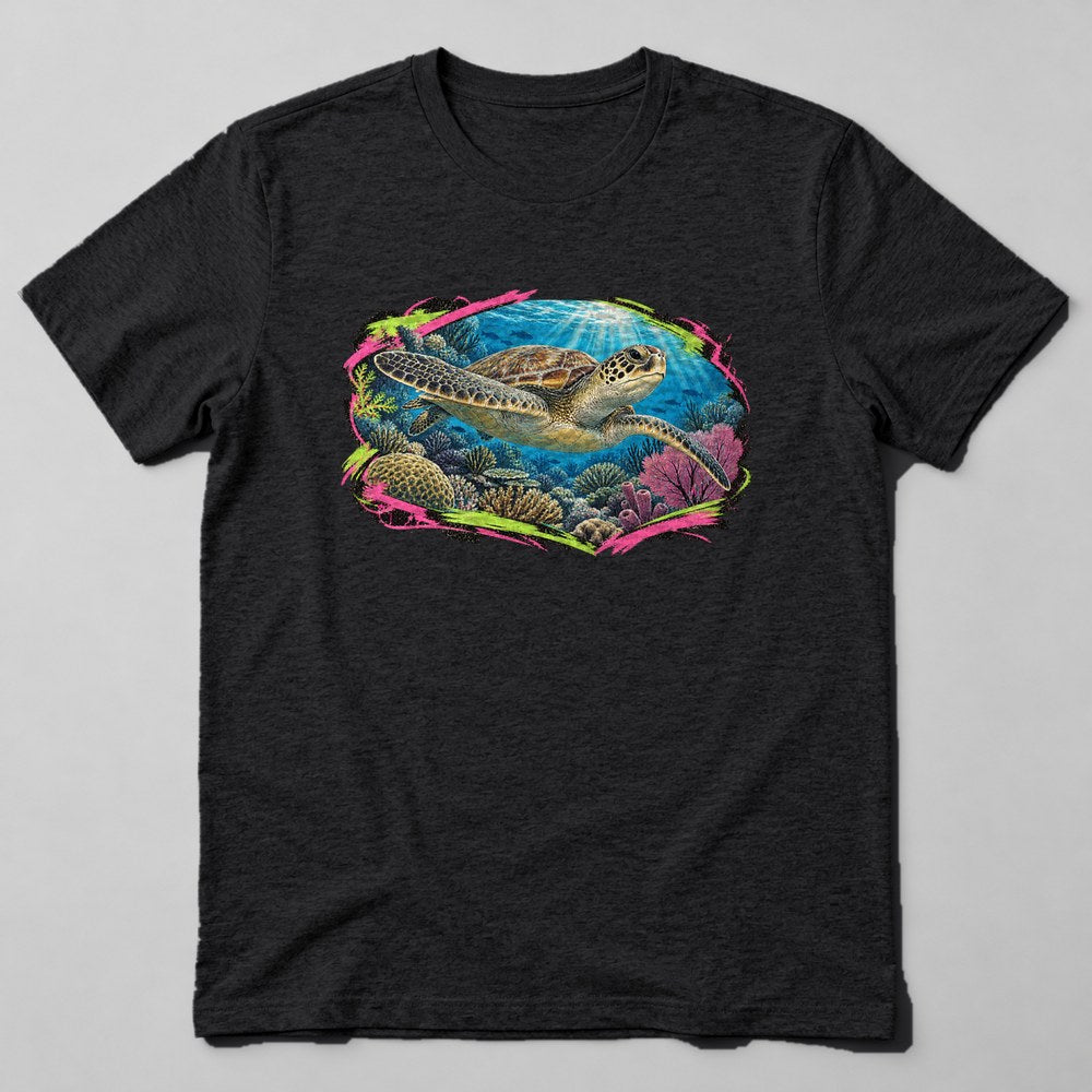 Ocean Turtle T-Shirt in Black
