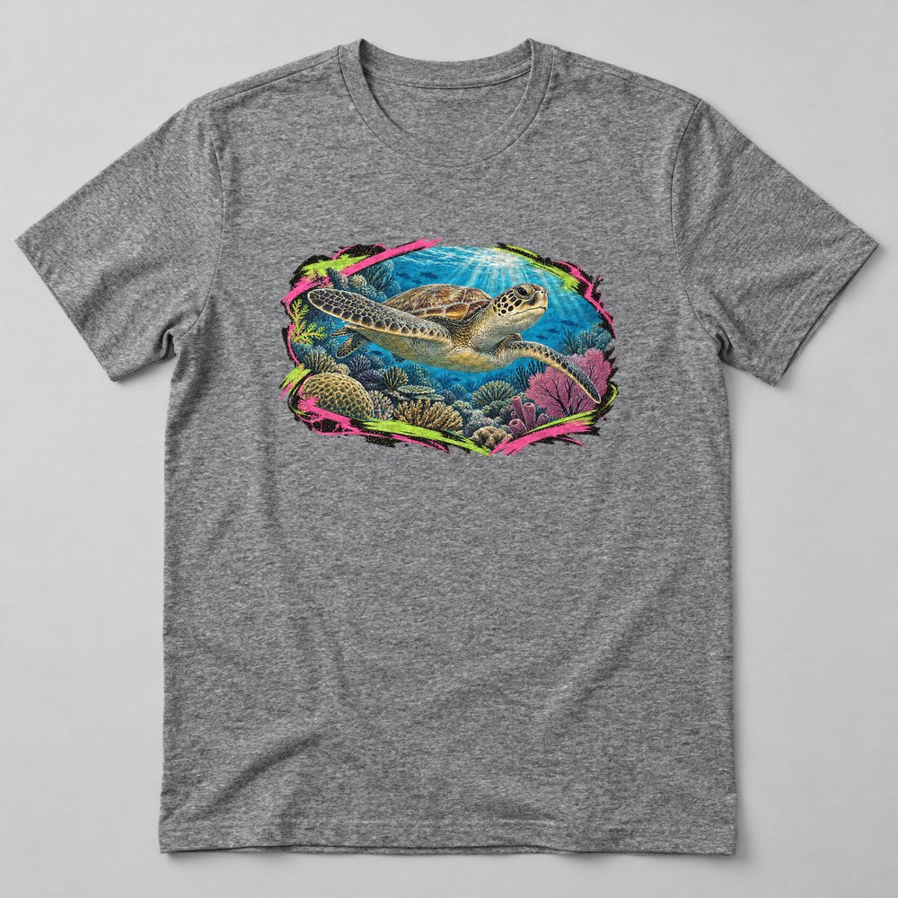 Ocean Turtle T-Shirt in Heather Grey
