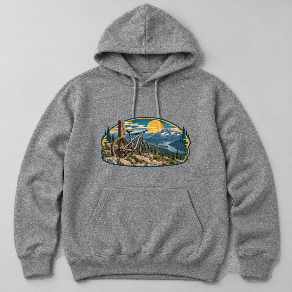Mountain Biker Trail Hoodie in Heather Grey