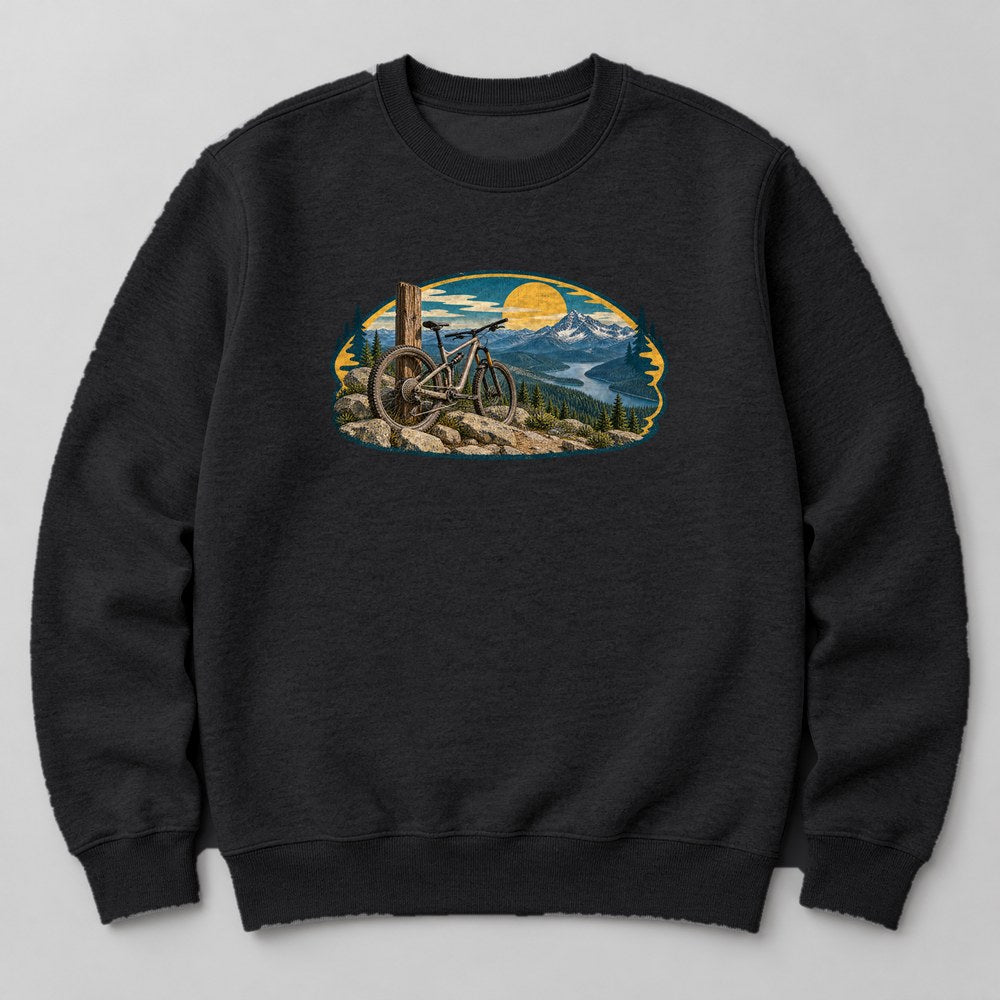 Mountain Biker Trail Sweatshirt in Black