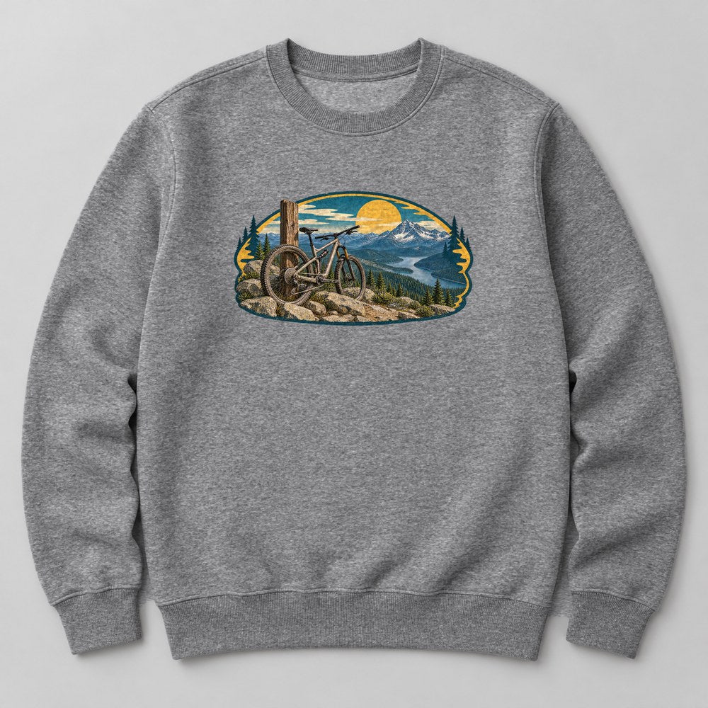 Mountain Biker Trail Sweatshirt in Heather Grey