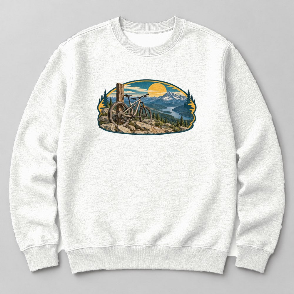 Mountain Biker Trail Sweatshirt in White