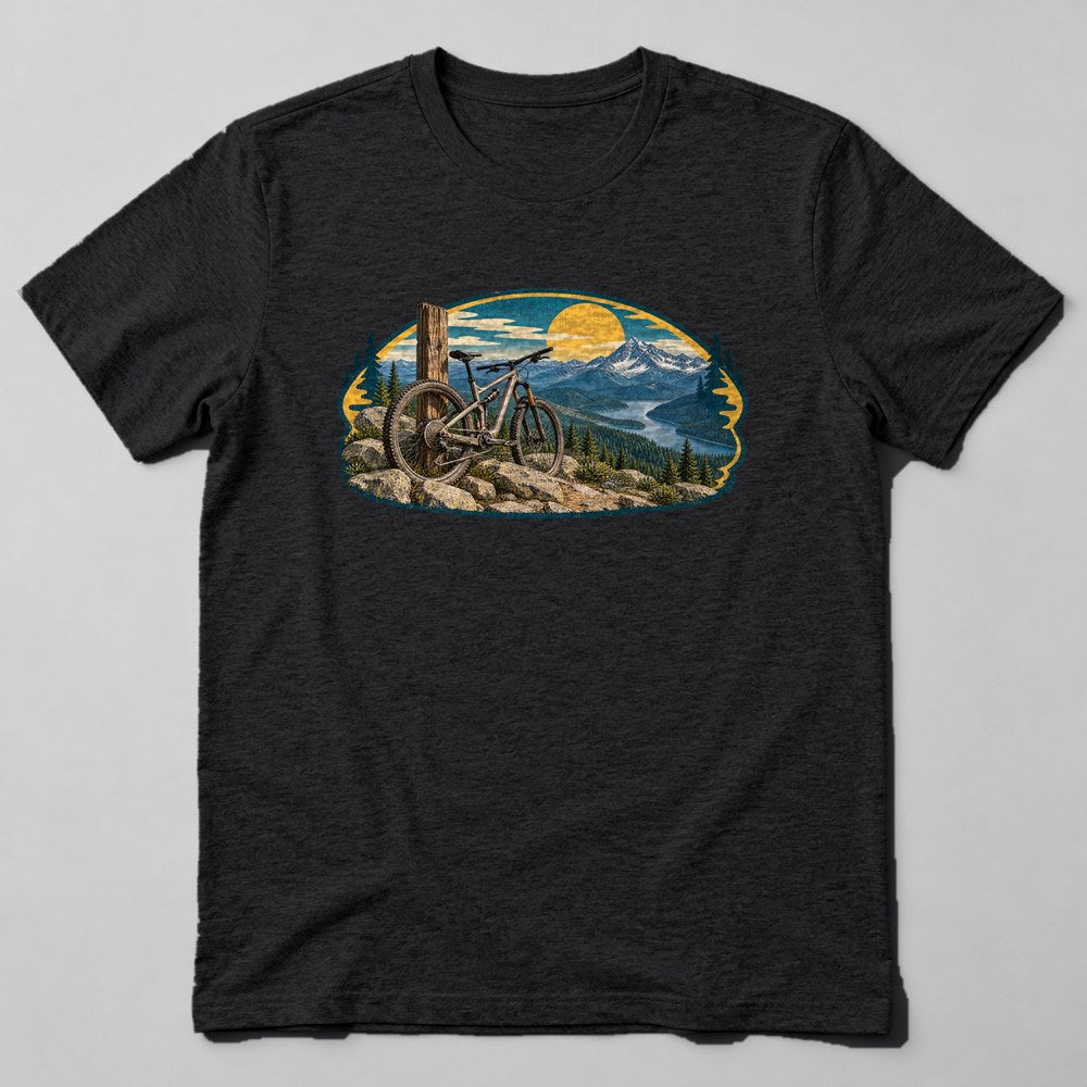 Mountain Biker Trail T-Shirt in Black