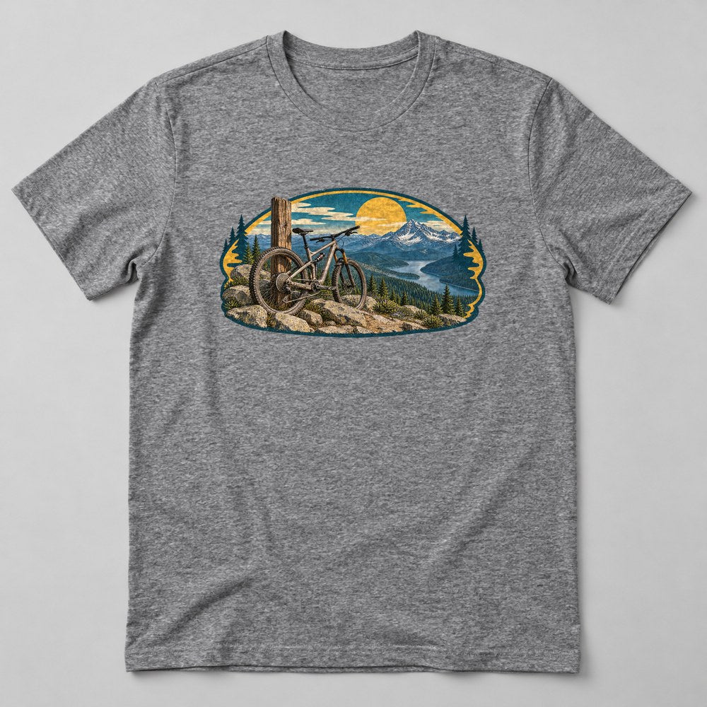 Mountain Biker Trail T-Shirt in Heather Grey