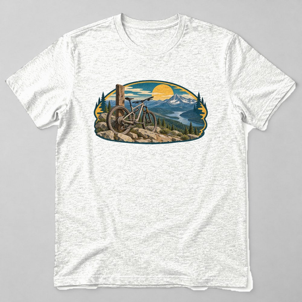 Mountain Biker Trail T-Shirt in White