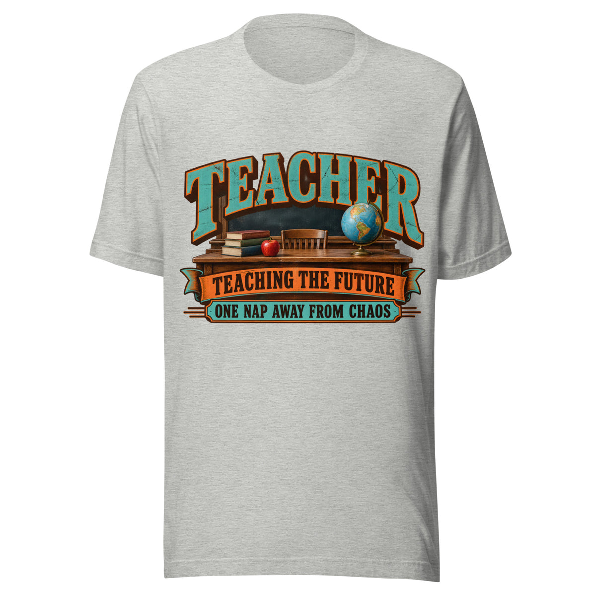 Teaching the Future T-Shirt in Athletic Heather — official front print preview