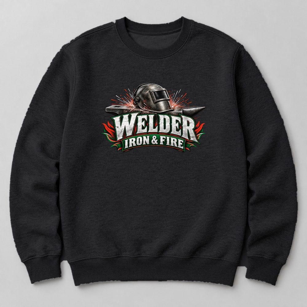 Welder Iron & Fire Sweatshirt in Black