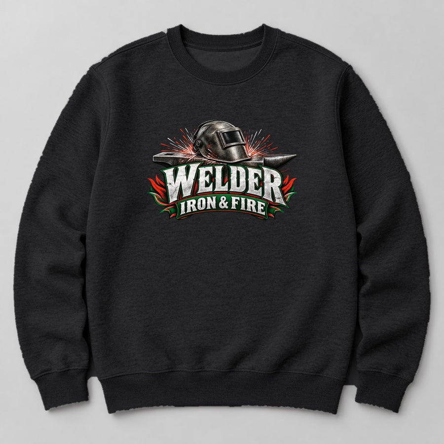 Welder Iron & Fire Sweatshirt in Black