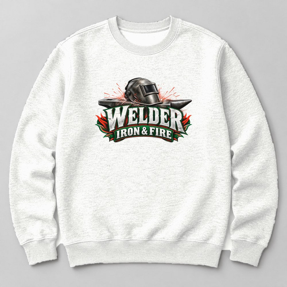 Welder Iron & Fire Sweatshirt in White