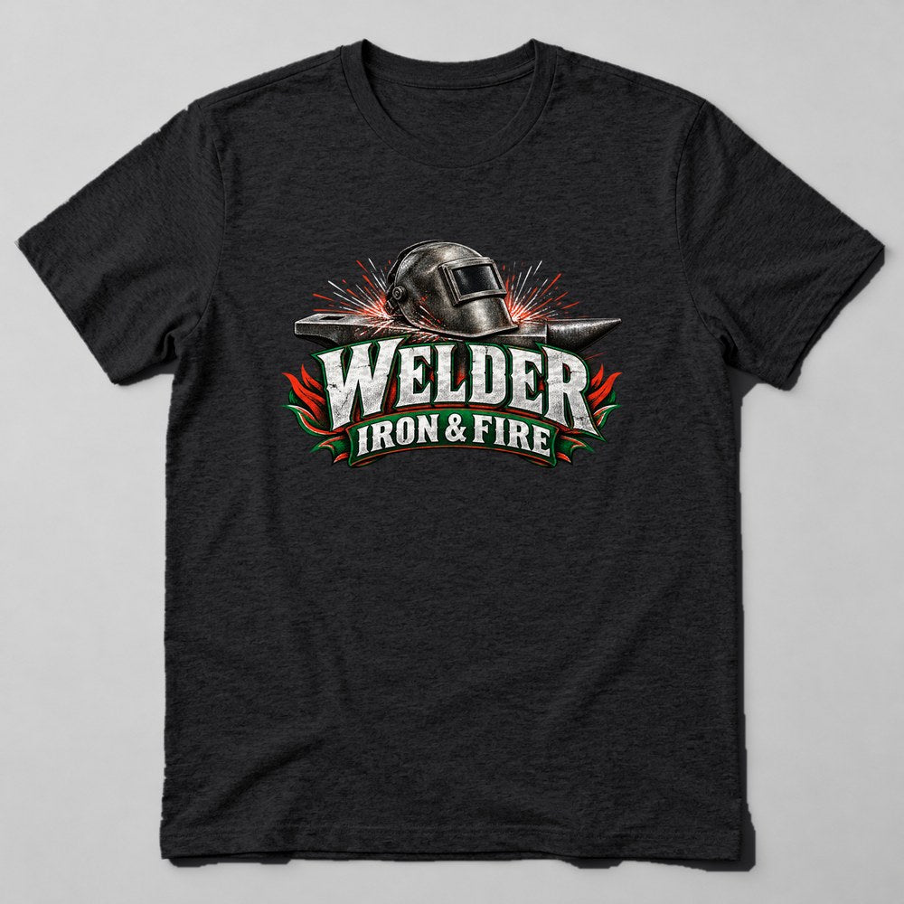 Welder Iron & Fire T-Shirt in Black