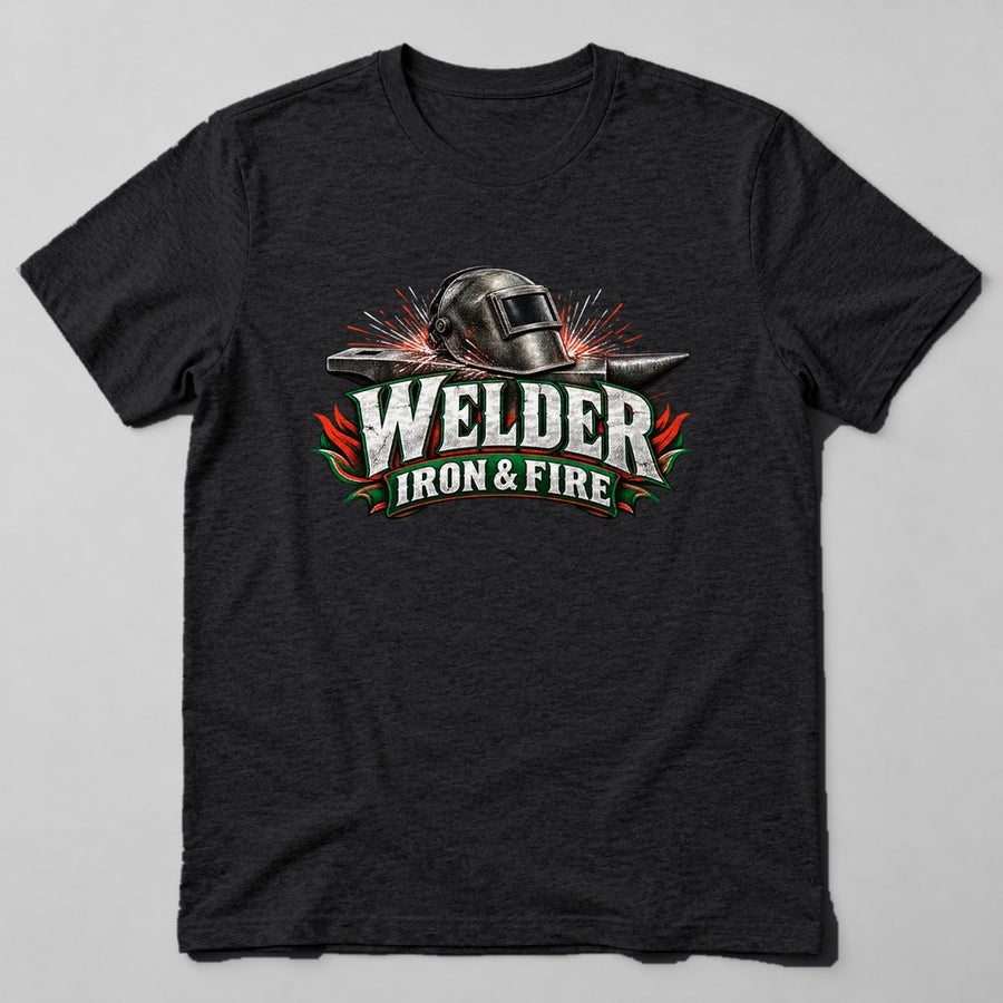 Welder Iron & Fire T-Shirt in Black