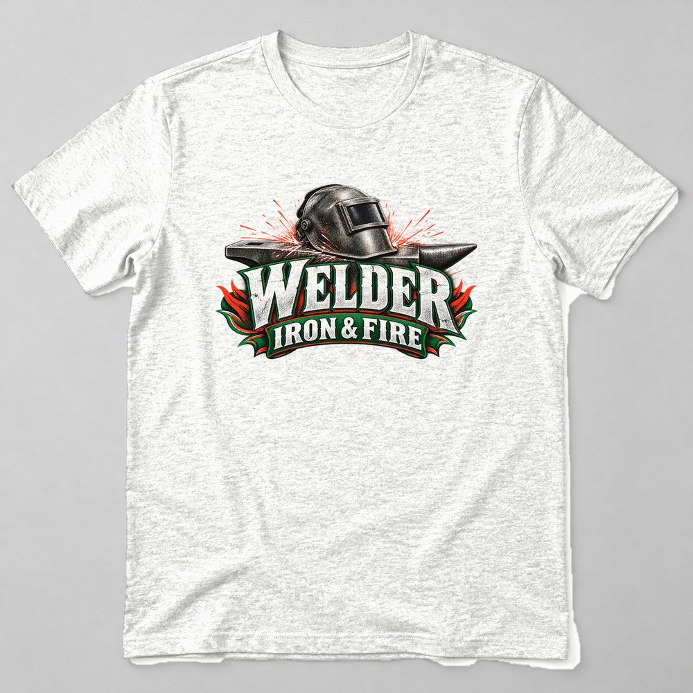 Welder Iron & Fire T-Shirt in White